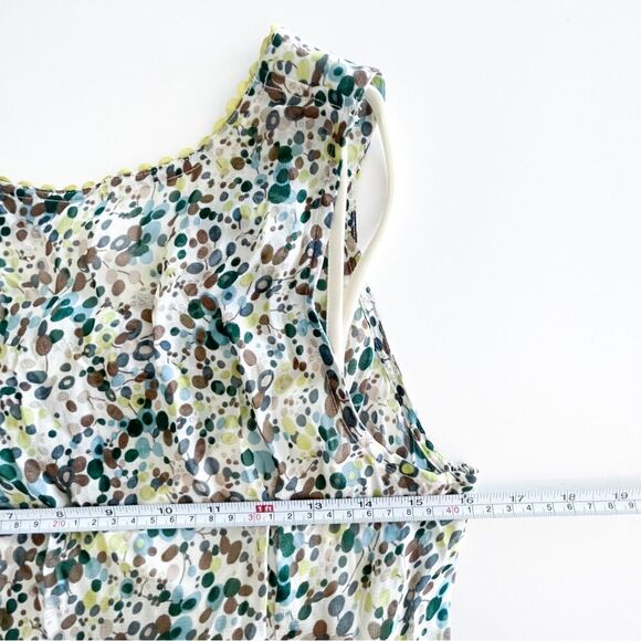 InWear Maxi Dress Sheer Ruffled Separate Lining RickRack Neck Detail Women's 12 - Picture 5 of 9